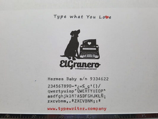SOLD! - Hermes Baby Grey Manual Vintage Typewriter, Portable, Refurbished  ElGranero Typewriter.Company