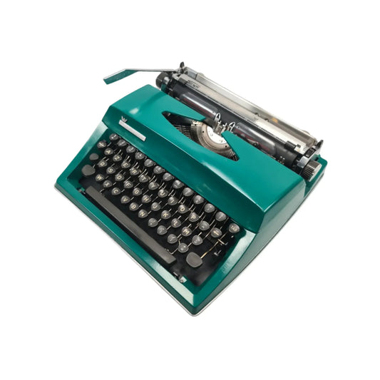 Triumph Contessa, Green Manual Vintage Typewriter, AZERTY, Serviced - ElGranero Typewriter.Company