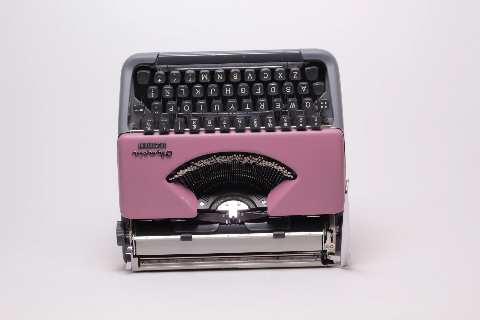 Olympia Splendid 33 Lila/Violet Typewriter, Vintage, Mint Condition, Manual Portable, Professionally Serviced by Typewriter.Company - ElGranero Typewriter.Company