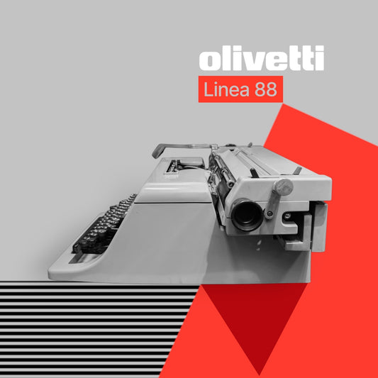 Olivetti Linea 88 Gray, Vintage Manual Standard Typewriter, Serviced