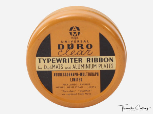 Duro Typewriter Ribbon Tin w/o Spools- Remington, Underwood, etc. - ElGranero Typewriter.Company